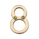 M Marcus Heritage Brass Numeral 8 - Face Fix 51mm 